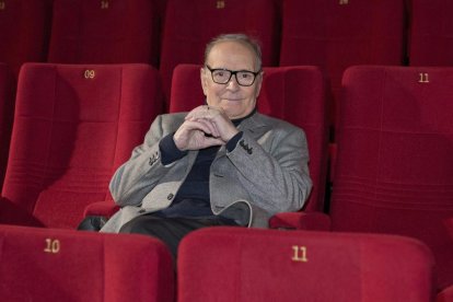 El compositor durante la presentación de la gira de conciertos ‘50 años de música’ en Berlín