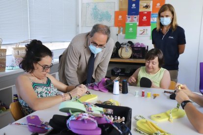 Quin Torra, en su visita a la Fundació Catalònia Creactiva.