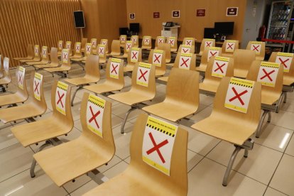 La sala d’espera de l’Oficina Municipal d’Atenció Ciutadana, que atendrà amb cita prèvia.