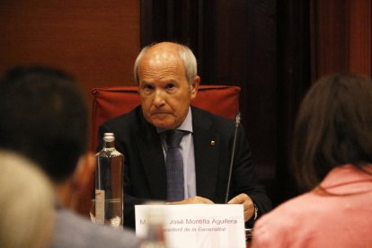 José Montilla, durante la Comisión del Parlament.