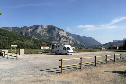 Un área de autocaravanas en la zona del proyecto.