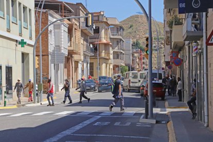 Las calles de Aitona en una imagen tomada ayer por la mañana.