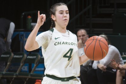 Laia Raventós, durante su periplo en las Charlotte 49ers.