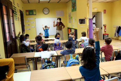 Una aula de l’escola de Salardú a l’inici del curs.