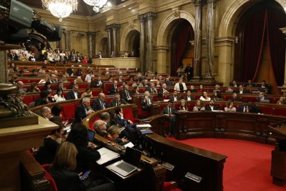 Una vista de l'hemicicle del Parlament de Catalunya.