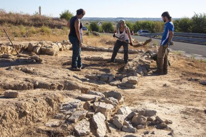 Vista de les excavacions a la vila romana de Verdú.