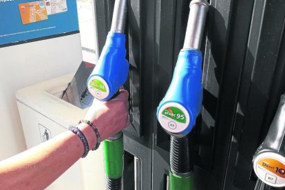 Imatge d’un assortidor de combustible a Lleida.