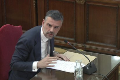 Santi Vila, en el Tribunal Supremo en febrero de 2019.