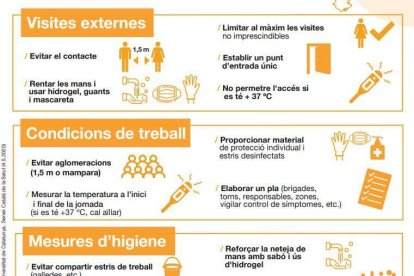 INFOGRAFIA |  Recomanacions a empresaris de la fruita per una campanya segura i saludable