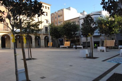 La plaça de l’Ajuntament de Mollerussa.