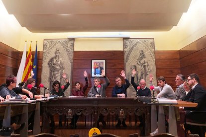 Moment de la votació dels pressupostos a l’últim ple.