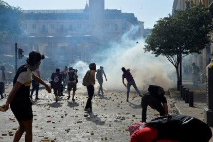 Enfrontaments entre manifestants i les forces de seguretat, aquest cap de setmana a Beirut.