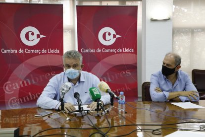 Saltó y Oró durante la rueda de prensa de ayer.