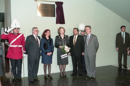 La reina Sofia, entre Alborch i Siurana, va inaugurar l’Auditori el 14 de febrer del 1995.