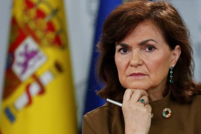 La vicepresidenta del Govern, Carmen Calvo.