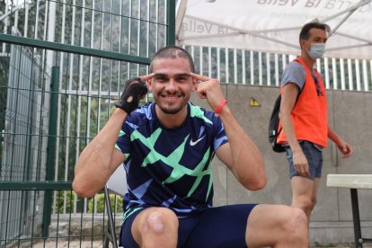 Bruno Hortelano, ayer en el Estadi Comunal de Andorra.