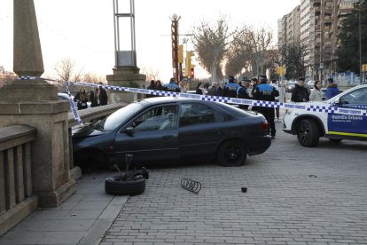 Estat en el qual va quedar el vehicle després de l’accident, que es va produir cap a les 17.00 hores.