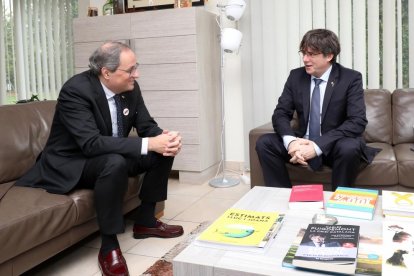 Puigdemont i Torra s'han reunit a Waterloo.