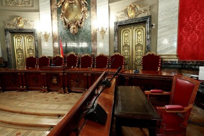 Imatge de la Sala Penal del Tribunal Suprem en la qual tindrà lloc el judici del procés.