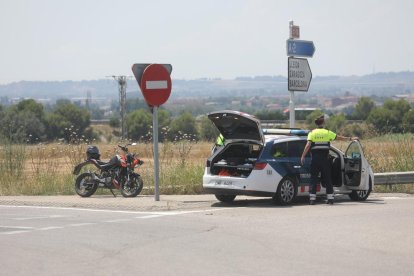 Imatge de la moto implicada en el sinistre a Alcoletge.