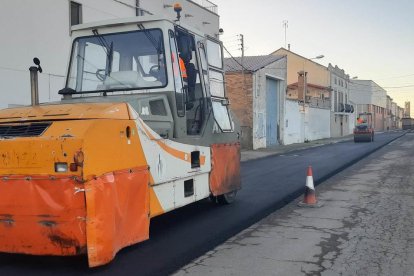 Un dels trams de la carretera en obres.