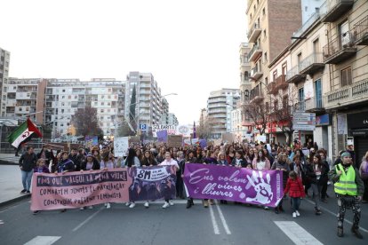Una manifestación en Lleida en una edición anterior del 8M