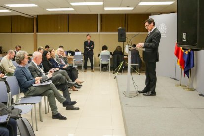 El ministro de Sanidad, Salvador Illa, explicó ayer el nuevo escenario del coronavirus. 