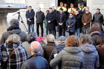 Imagen de la concentración en honor a la víctima, ayer.