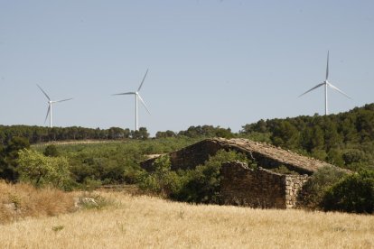 Imatge de la zona on aniran els nous molins eòlics, alineats amb el parc de Sant Antoni.