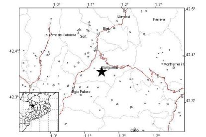 Un terratrèmol de magnitud 2,6 es deixa sentir al Pallars Sobirà