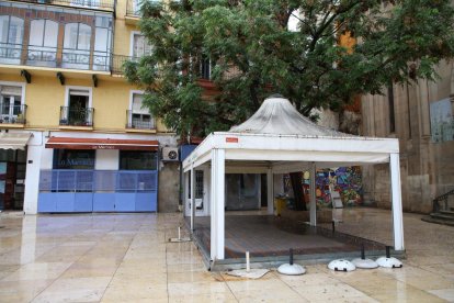 La terraza de un bar de Lleida.