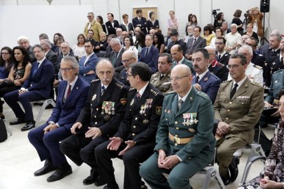 Fiesta patronal de la Policía Nacional en Girona, ayer.