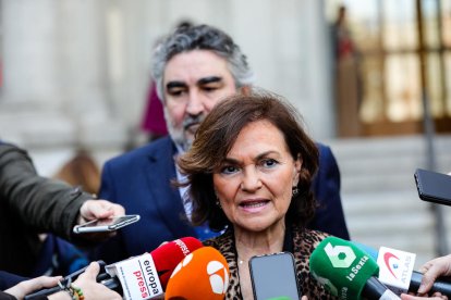 La vicepresidenta primera del Gobierno, Carmen Calvo.