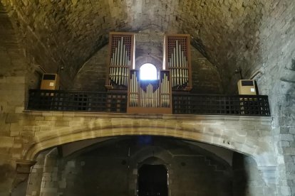 L’arc del cor de Sant Llorenç, reparat després d’unes obres d’urgència