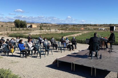 El Museu Eduard Camps Cava de Guissona programó ayer un concierto en el Cardo Máximo del parque romano de arqueología.