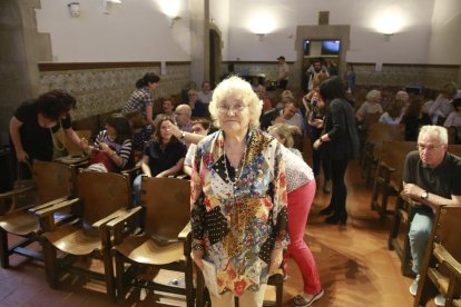 Isabel-Clara Simó, el 2017 a l’Institut d’Estudis Ilerdencs al festival literari El Segre de Negre.