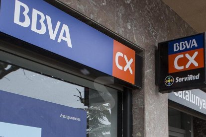 Imatge d'arxiu d'una oficina del BBVA a Lleida.