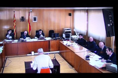 Declaración de un testigo ayer en la Audiencia de Tarragona. 