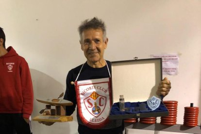 Manuel Craviotto, durante el homenaje del Sícoris Club. 