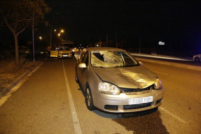 Estado en el que quedó el vehículo tras el atropello del lunes. 