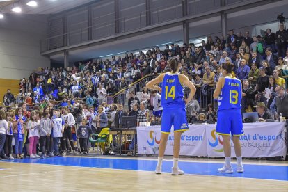 Bahí y Vilaró, despidiendo la temporada tras caer ante el Girona.