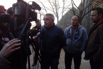 Pere Roqué, presidente leridano de Asaja, a la salida del juzgado de Tremp.