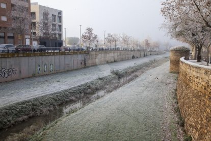 Imatge de Tàrrega, on ahir es van arribar a registrar 4,9 graus sota zero de mínima