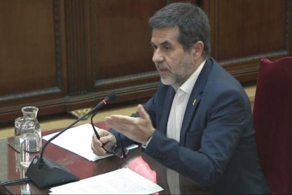 Jordi Sànchez durante el juicio en el Tribunal Supremo.