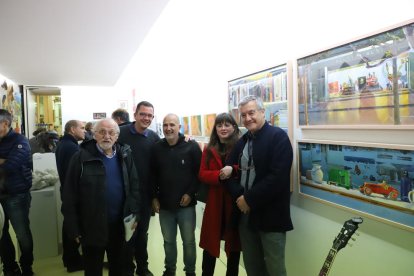 Joaquín Ureña, Gabriel Pérez, Josep Ramon Segura, Rebeca Muñoz i Perico Pastor, ahir en l’estrena.