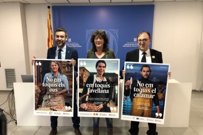 Presentació de la campanya per conscienciar de la importància del sector primari, ahir, a Lleida.