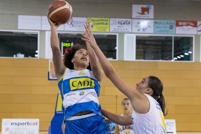 Tinara Moore, durant el partit de dissabte passat davant del Ciudad de La Laguna.