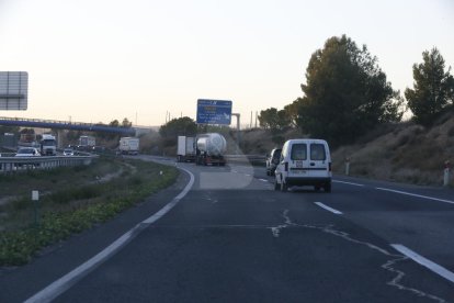 L'autovia A-2 al seu pas per Lleida.