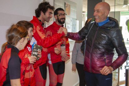 Rovira, a la derecha, ayer durante la presentación del proyecto.