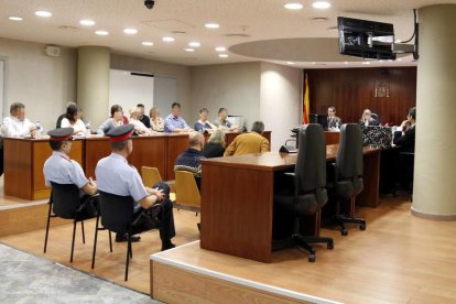 Un momento de la declaración de los médicos forenses ayer en el juicio en la Audiencia de Lleida. 